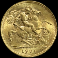 1931 Perth George V Small Head Sovereign good EF