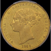 1856 Sydney Mint Type I Half Sovereign good EF (PCGS AU53)