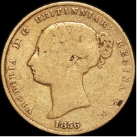 1856 Sydney Mint Type I Half Sovereign Very Good