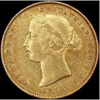1858 Sydney Mint Type II Half Sovereign PCGS AU58