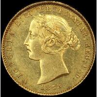 1858 Sydney Mint Type II Half Sovereign Choice Unc (PCGS MS63)
