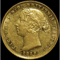 1858 Sydney Mint Type II Half Sovereign Very Fine