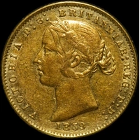 1859 Sydney Mint Type II Half Sovereign Extremely Fine