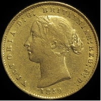 1859 Sydney Mint Type II Half Sovereign good Fine
