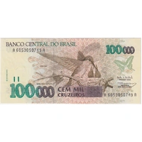 Brazil 1993 100,000 Cruzeiros P#235b Uncirculated