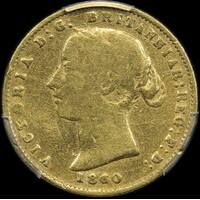 1860/5 Overdate Sydney Mint Type II Half Sovereign Very Good