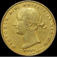 1861 Sydney Mint Type II Half Sovereign good Fine