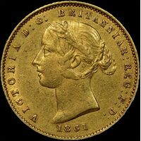 1861 Sydney Mint Type II Half Sovereign good Very Fine