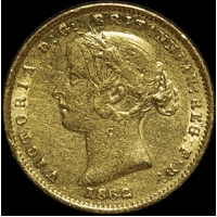 1862 Sydney Mint Type II Half Sovereign about VF