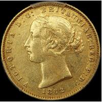 1862 Sydney Mint Type II Half Sovereign PCGS AU53
