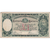 1933 One Pound Riddle/Sheehan R28 Fine