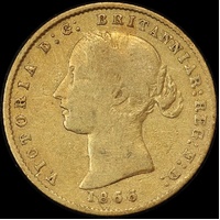 1866 Sydney Mint Type II Half Sovereign Very Good