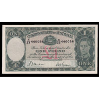 1938 One Pound Sheehan/McFarlane R29 about Unc