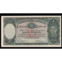 1938 One Pound Sheehan/McFarlane R29 good EF