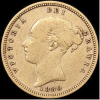 1880 Sydney Young Head Half Sovereign Fine