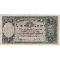 1938 One Pound Sheehan/McFarlane R29 Very Good