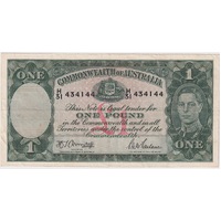 1942 One Pound Armitage/McFarlane R30A about EF