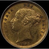 1882 Melbourne Young Head Half Sovereign NGC AU58