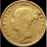 1883 Sydney Young Head Half Sovereign Fine