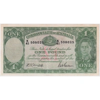 1942 One Pound Armitage/McFarlane R30A good VF