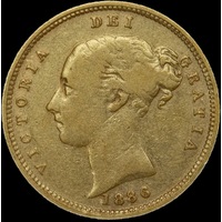 1886 Sydney Young Head Half Sovereign Fine