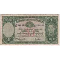 1942 One Pound Armitage/McFarlane R30A Very Good