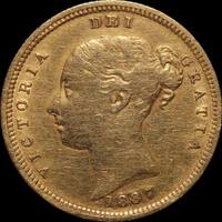 1887 Sydney Young Head Half Sovereign Fine