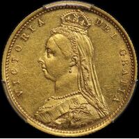 1887 Sydney Jubilee Head Half Sovereign PCGS AU55