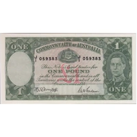 1942 One Pound Armitage/McFarlane R30B good EF