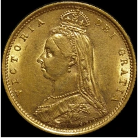 1887 Sydney Jubilee Head Half Sovereign good EF