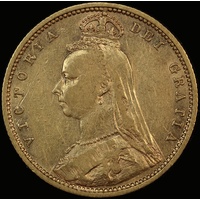 1891 Sydney Jubilee Head Half Sovereign about VF