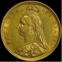 1891 Sydney Jubilee Head Half Sovereign No JEB good EF