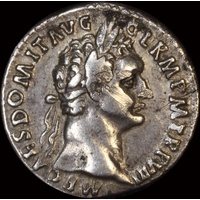 Ancient Rome (Imperial) 88 89 AD Domitian Silver Denarius Minerva RIC I# 669 good VF