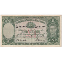 1949 One Pound Coombs/Watt R31 about EF