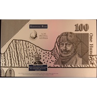 1995 One Hundred Dollar Uncut Vertical Pair - Black Serials