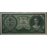 Hungary 1946 Egymillliard B-Pengo Pick#137 PMG 64EPQ