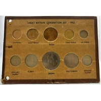 Great Britain 1953 Unofficial Uncirculated 10 Coin Mint Set (including Coronation crown) 