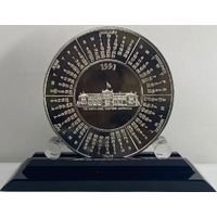 1991 Perth Mint 5ozt Silver Calendar Medallion