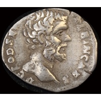 Ancient Rome (Imperial) AD 194 AD 195 Clodius Albinus Silver Denarius AesculapiusRIC IV 2 Fine