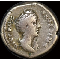 Ancient Rome (Imperial) 243 244 AD Faustina Senior Silver Denarius Pietas RIC III 395Ca Fine