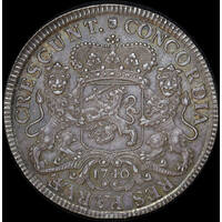 Netherlands (Utrecht) 1740/30 Silver Ducaton / Rider KM#92 about Unc