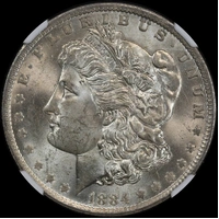United States 1884-O Silver Morgan Dollar NGC MS63