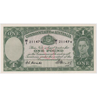1949 One Pound Star Note Coombs/Watt R31sL PCGS AU58 ex Deutsher
