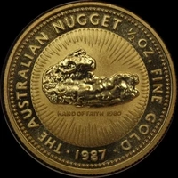 Australia 1987 Gold Half Ounce Specimen Coin - Hand of Faith Nugget