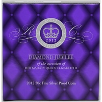 2012 50 Cent Silver Proof Coin Diamond Jubilee