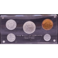1965 Bank of Adelaide Centenary Commemorative Coin Paperweight
