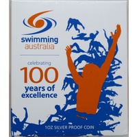 2009 Silver 1oz Proof Centenary of Swimming Australia