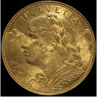 Switzerland 1915 10 Francs KM# 36 Uncirculated