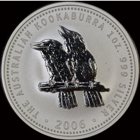 2006 Silver One Ounce Unc Coin Kookaburras on Fence