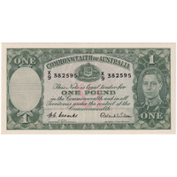 1952 One Pound Coombs/Wilson R32 Extremely Fine